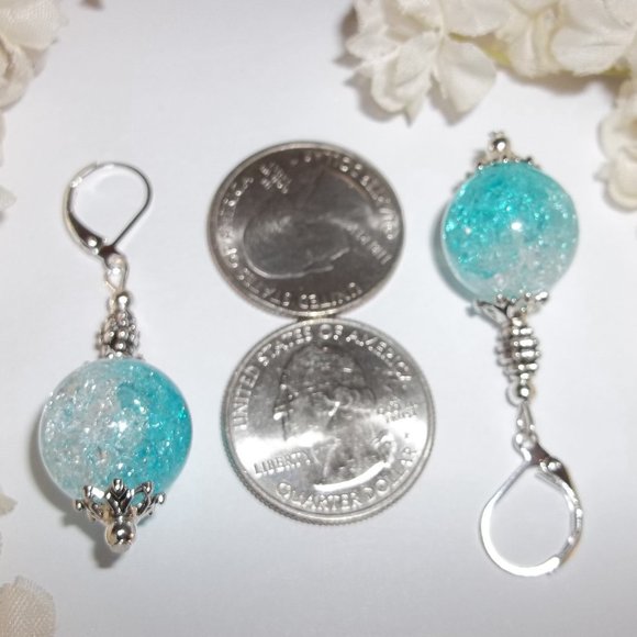 Turquoise Blue Earrings, Blue Earrings, Earring, Earring, Jewelry, Jewelry 5126 - Picture 3 of 10